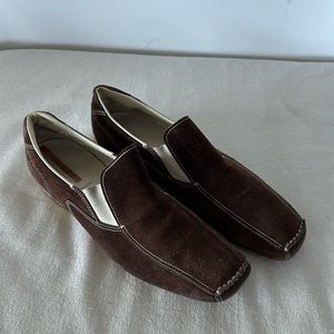 PRADA Brown Suede Loafers
